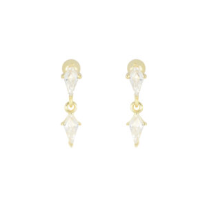 Broqueles con Zirconias naturales