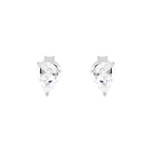 Broqueles de plata con Zirconia