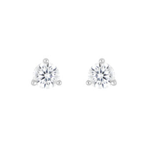 Broqueles de plata con Zirconia natural