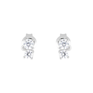 Broqueles de plata con Zirconia