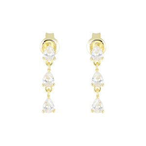 Broqueles de plata con Zirconias Naturales