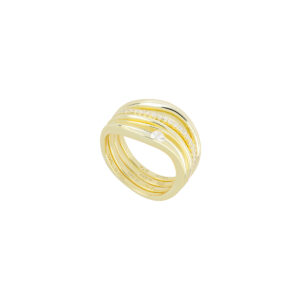 Anillo de plata con Zirconias Naturales