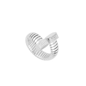 Anillo de plata con zirconias naturales