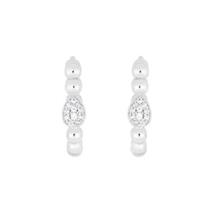 Arracadas de plata dije de Gota con Zirconia