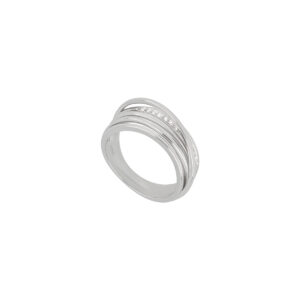 Anillo Enlazado de plata con Zirconias