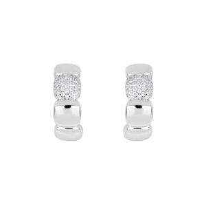 Arracadas Baguette Zirconia de plata