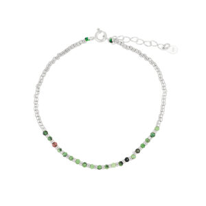 Pulsera Ruby Ziosite de plata con baño de Rodio