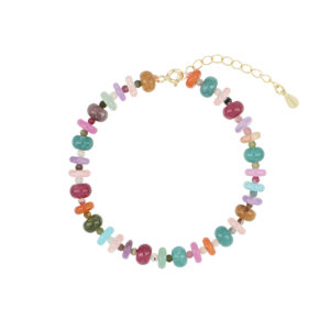 Pulsera de plata con mix de Cuarzos