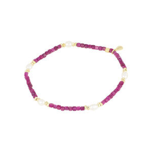 Pulsera de Rubíes con Perlas naturales
