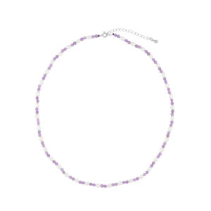 Gargantilla Collar Amatista con Perlas naturales