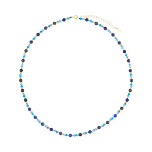Gargantilla con Laspislázuli, Apatita y Agata Azul