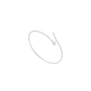 Brazalete Snake de plata con Zirconia