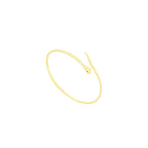 Brazalete Snake de plata baño de Oro con Zirconia