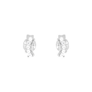 Broqueles Arco de plata con Zirconia