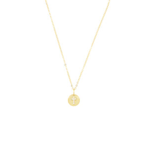 Gargantilla Medalla con Cruz de Zirconia