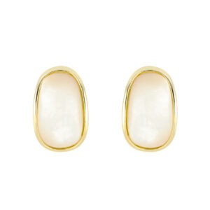 Broqueles de plata baño de Oro con Perlas