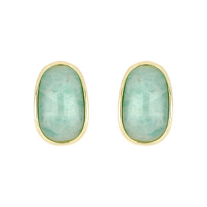 Broqueles de plata con Amazonita Natural